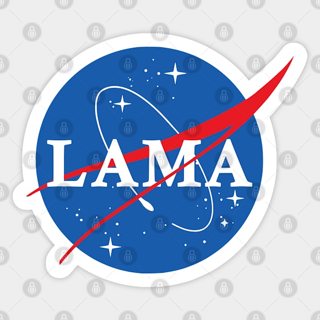 Nasa Lama Sticker by Nerd_art